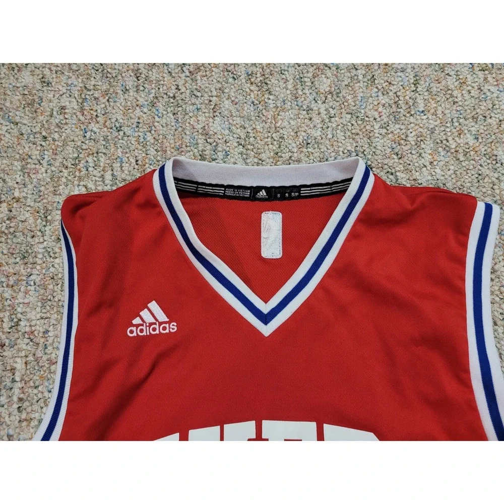 Adidas Philadelphia 76ers Jersey Mens Small Ben Simmons #25 Red NBA Basketball